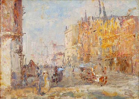 Frederick Mccubbin Collins Street China oil painting art